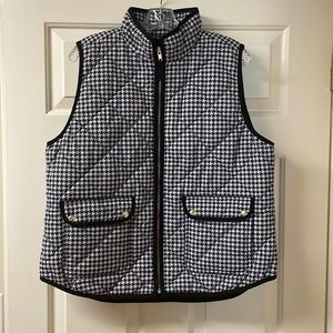 JCrew Houndstooth Puffer Vest